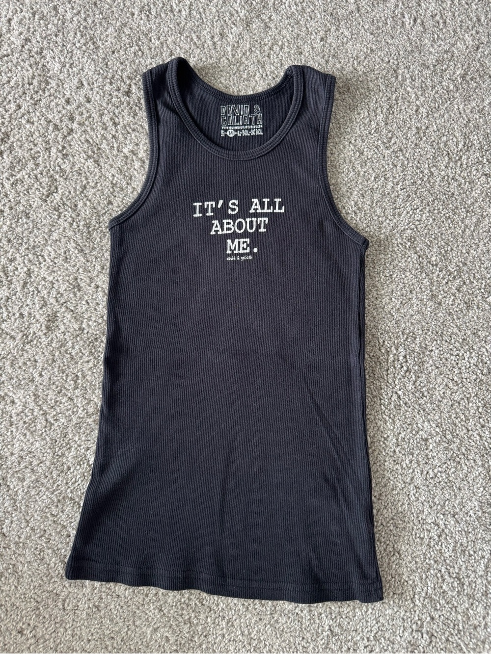 Black Ribbed Tank Top – It's All About Me